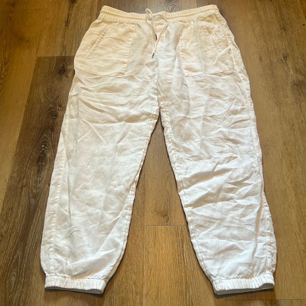 Athleta Cabo Linen joggers 100% Linen